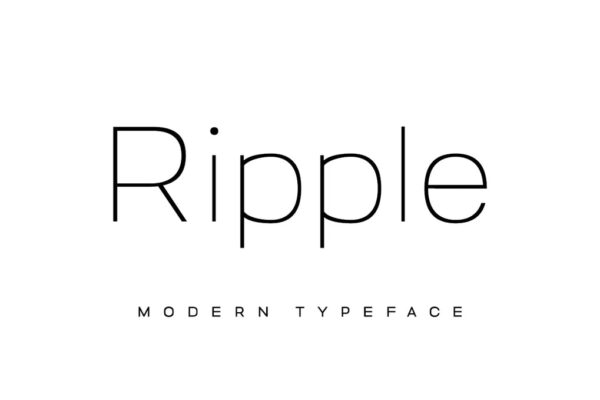 RIPPLE - Minimal & Modern Sans-Serif Typeface