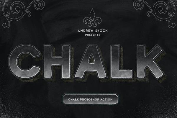 Chalk Lettering - Photoshop Action