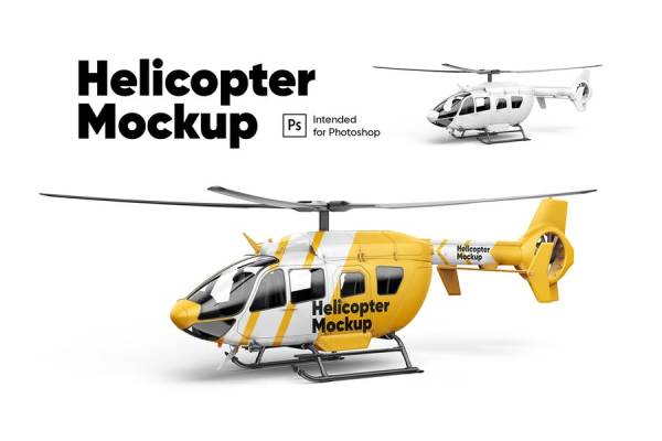 Helicopter Mockup