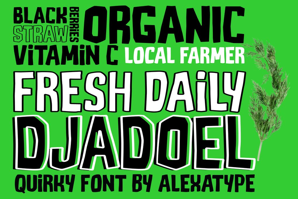 DJADOEL - Quirky All Caps Font