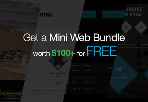 Get a Mini Web Bundle worth $100+ for FREE