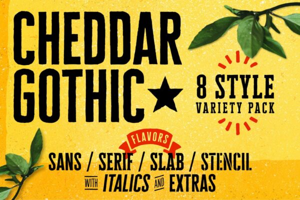 Cheddar Gothic Font Family