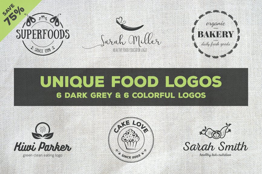Unique Food Logos – Bundle