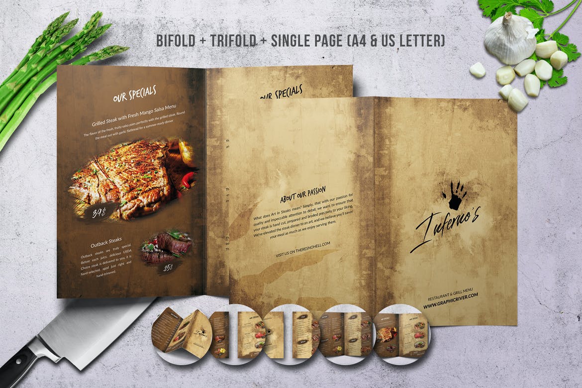 Infernos Vintage Menu Bundle