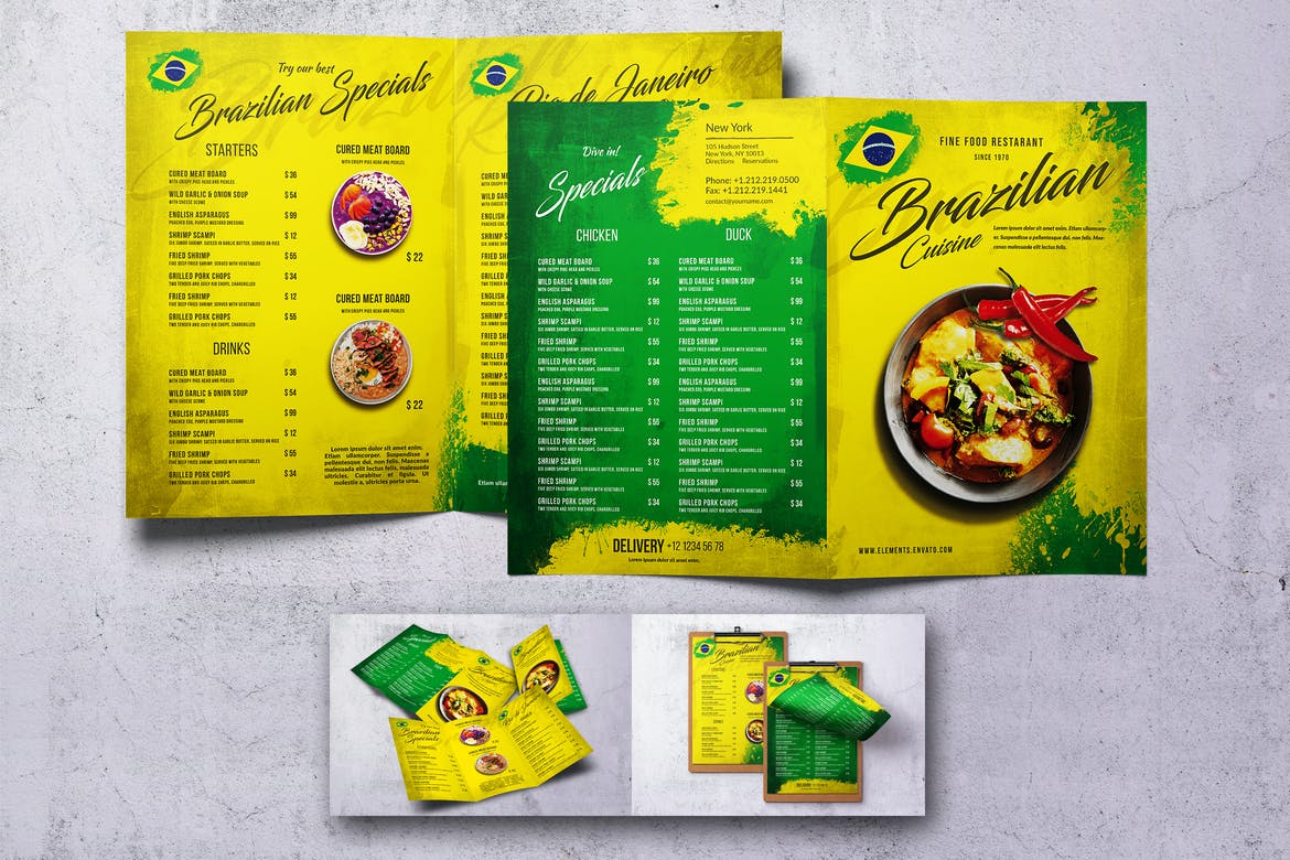 Brazilian Food Menu Bundle