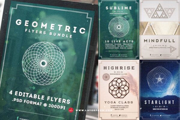 Geometric Flyers Bundle