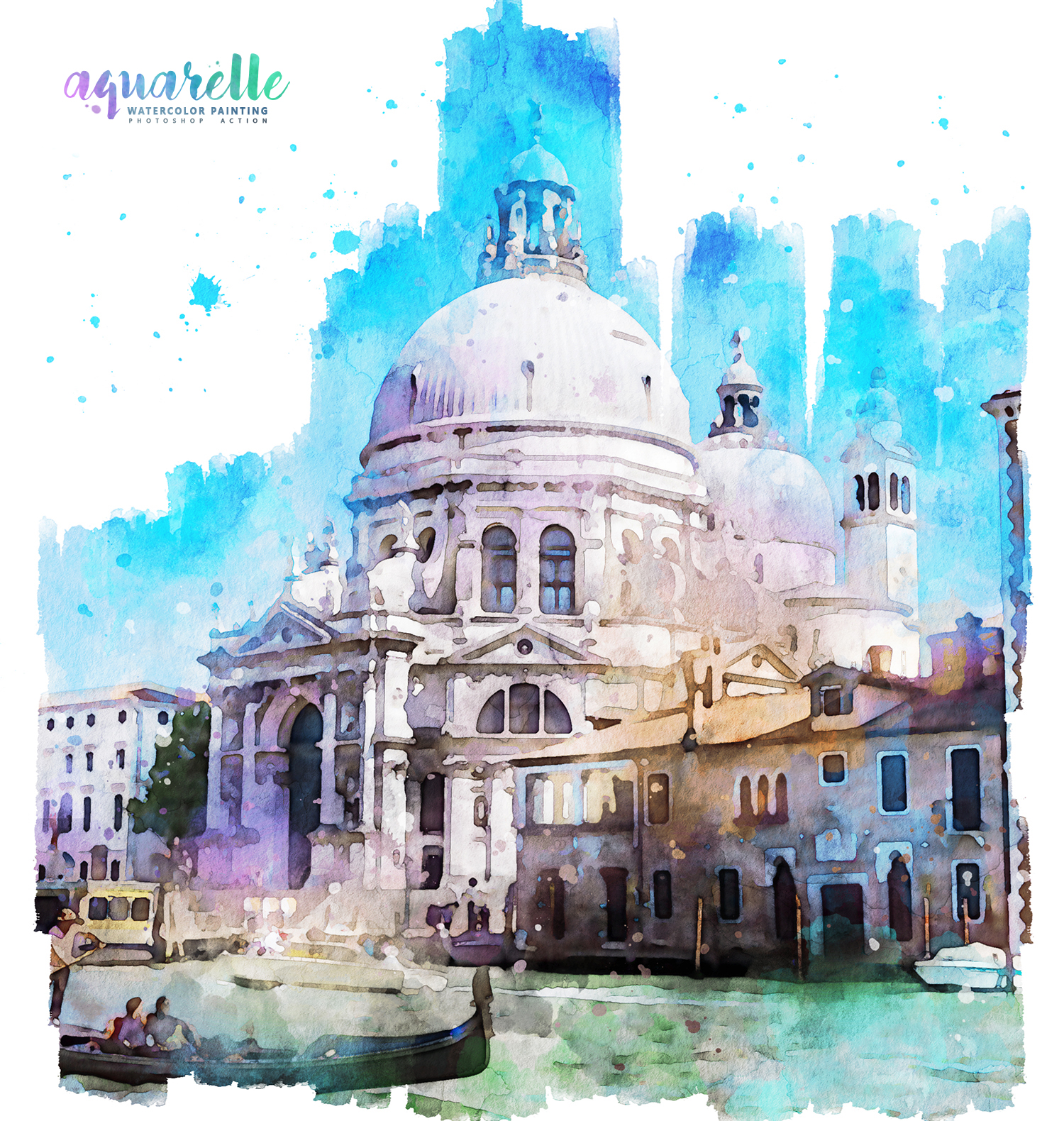 Aquarelle - Watercolor Painting Photoshop Action
