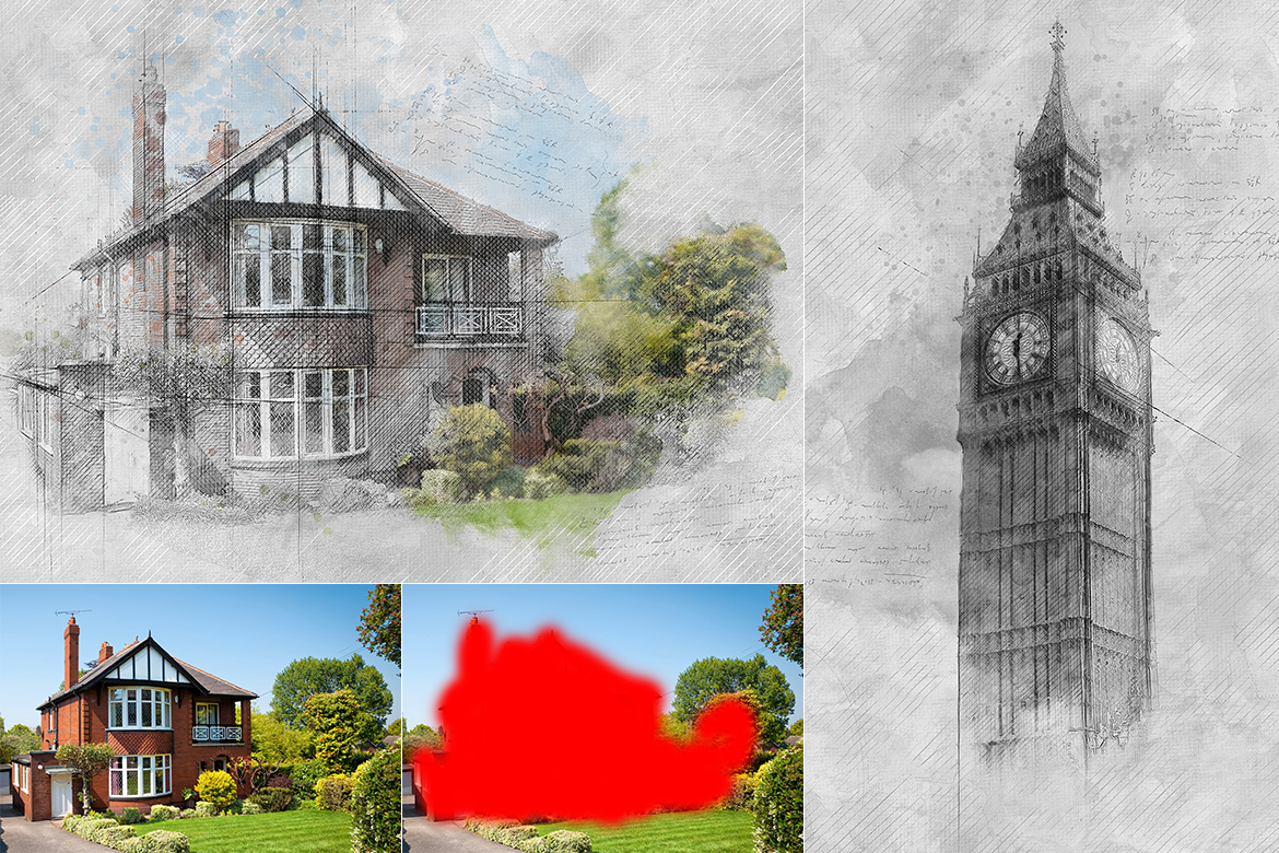 Archi Sketch Photoshop Action