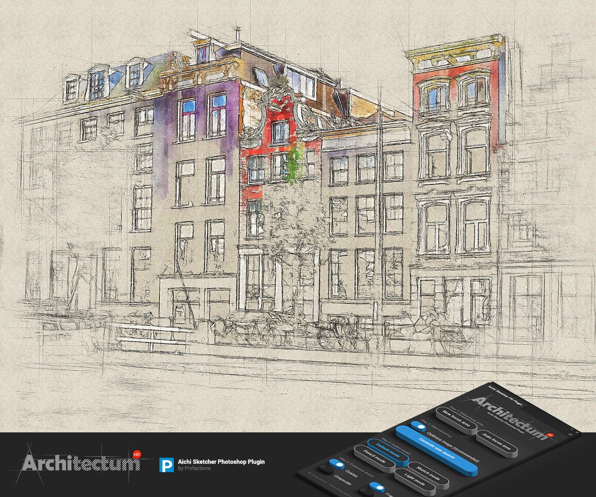 Architecture Sketch - Architectum 3 - Photoshop Plugin