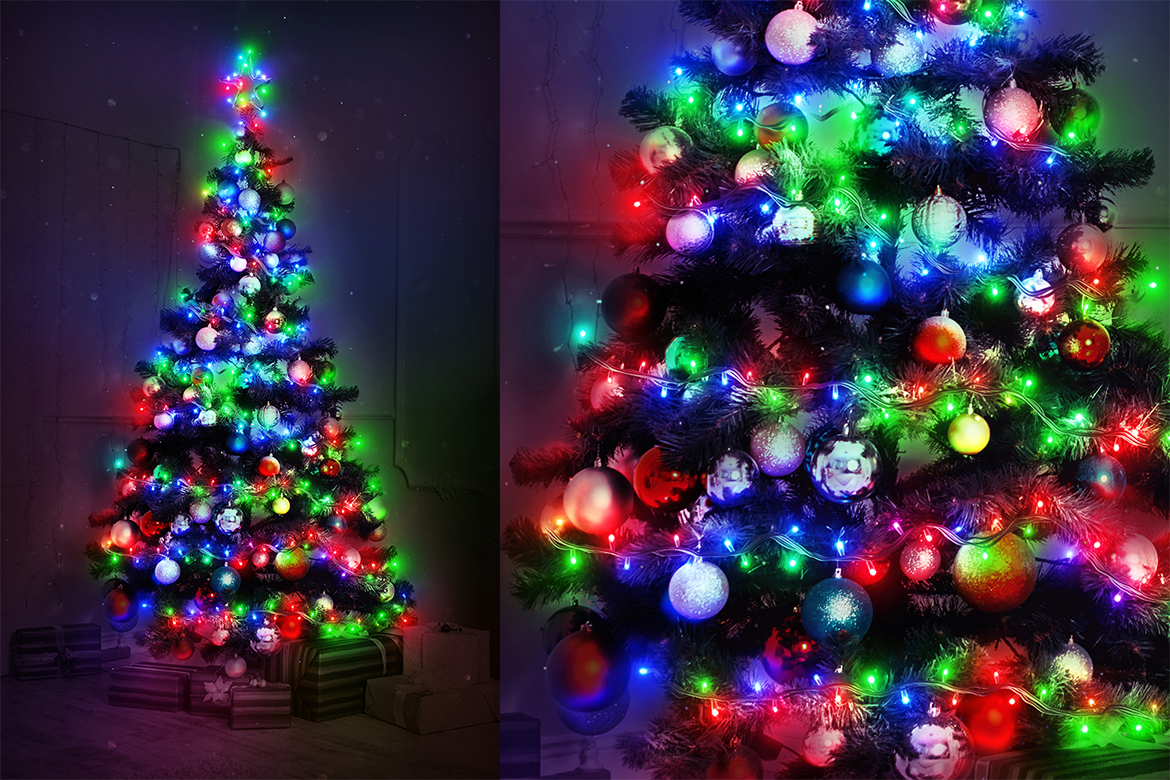 christmas lights photoshop action download