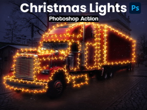 Christmas Lights Photoshop Action